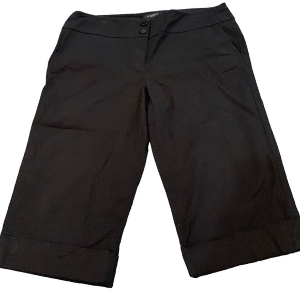 Sandro Sportswear Women's Black Capris Flat Front Pants - Size 16 Two Pockets